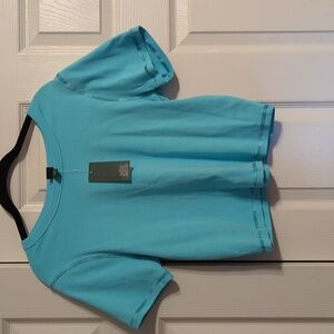 Wild Fable Aqua Blue Cropped Tee NWT